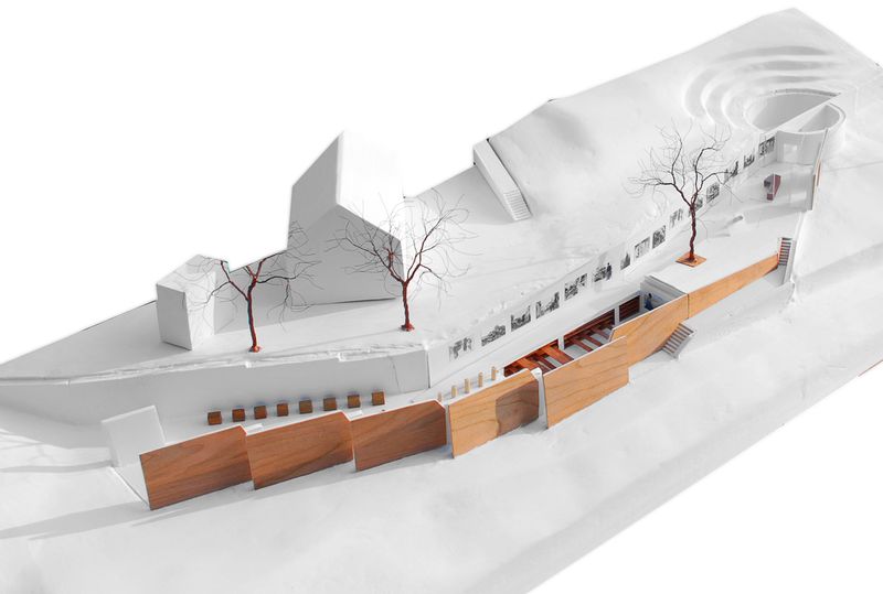 Ampliamento del museo della Linea dei Goti, modello in scala.